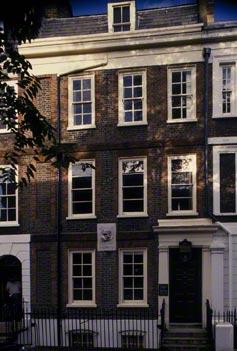 The Exterior the house in Cheyne Row built in 1708 home to Thomas Carlyle 1834-1881